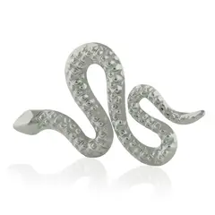 AGHA JEWELRY - Titanio Arete Piercing Serpiente para Lóbulo