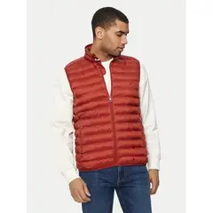 TOMMY HILFIGER - Chaleco Naranja Con Bolsillos de Cremallera