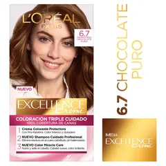 LOREAL PARIS - Tinte Excellence 6.7 Chocolate Puro