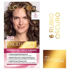 LOREAL PARIS - Tinte Excellence 6 Rubio Oscuro