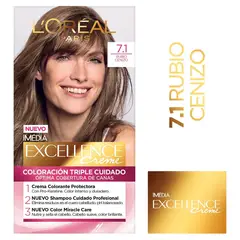 LOREAL PARIS - Tinte Excellence Tono 7.1 Rubio Cenizo