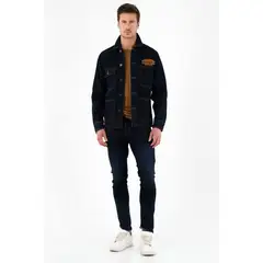 TENNIS - Abrigo azul con bolsillos de parche para hombre