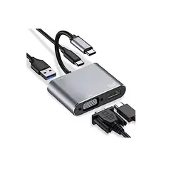 GENERICO - Hub Adaptador Tipo C Usb-c A Hmi Vga Usb 3.0 4 En 1