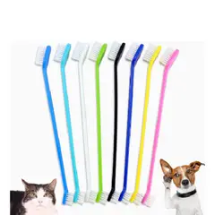 GENERICO - Cepillos De Dientes Doble Punta Para Mascotas x5 Unidades
