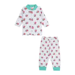 SANTANA - Pijama Bebé Niña Salmón
