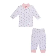 SANTANA - Pijama Bebé Niña Palo Rosa