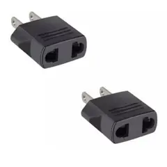 GENERICO - Adaptador De Enchufe De Europeo A Americano Convertidor X2 unidades