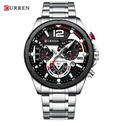 CURREN - Reloj 8395 Elegante Para Caballero Tablero Negro
