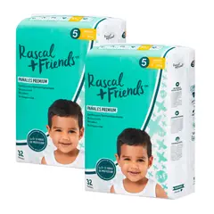 RASCALS - Pañales Talla 5 13-18 Kg x 2 Paquetes