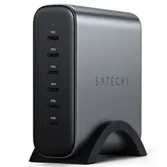 SATECHI - Cargador GaN de 6 puertos USB-C de 200W