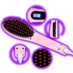 GENERICO - Cepillo Alisador De Cabello Peine Alisador Electrico