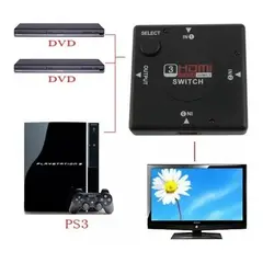 GENERICO - Switch Multiplicador Hdmi Con 3 Entradas Y 1 Salida Tv / Pc