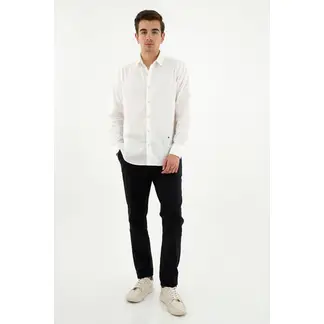TENNIS - Camisa manga larga blanca para hombre