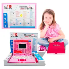 GENERICO - Computador Didáctico Para Niñas rosado Juguete 130 Funciones