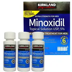 SIGNATURE - Minoxidil Kirkland 5 % x3 unidades Crecimiento cabello y barba