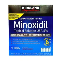 SIGNATURE - Minoxidil Kirkland 5 % x6 frascos – Tratamiento completo 6 meses