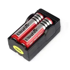 GENERICO - X2 Baterias Pilas Ultrafire 18650 + Cargador Universal