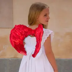COMPRALOENCASA COM - Alas Ángel Medianas Rojo Accesorio Halloween AF-482RO
