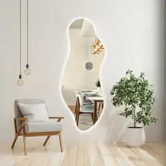 ALIK DISEÑO - Espejo Irregular Cuerpo Entero Con Luz Blanca Táctil 60x150 Cm
