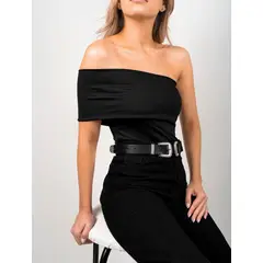 MOLGOA - Body para Mujer Negro Escote Strapless con Banda - Penelope Negro