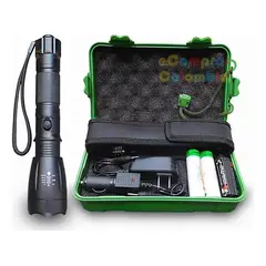 ULTRAFIRE - Linterna LED Recargable Potente Litio funda Cinturon carro