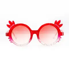 AT NIGHT SUNGLASSES - Gafas de sol At night NIÑOS princess Rojas glitter UV400