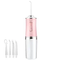 COMPRALOENCASA COM - Irrigador Bucal Oral + 4 Boquillas Limpieza Dental Recargable KRD-1948