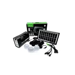 GENERICO - Kit Panel Solar Camping 3 Bombillas Usb Linterna Gdlite