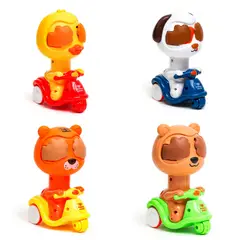 GENERICO - Motos De Impulso Animales Tigre Oso Pato Perro X 4 Unidades