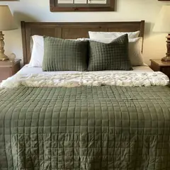 KARYTEX - Edredón Con Ovejero Cama Sencilla Color Verde Militar