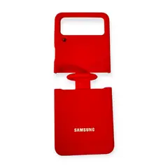 GENERICO - Silicone Case para Samsung Z Flip 4 con Anillo Rojo