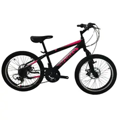 SFORZO - Bicicleta MTB Rin 20 F.Disco Shimano 21 - Negro Rosada