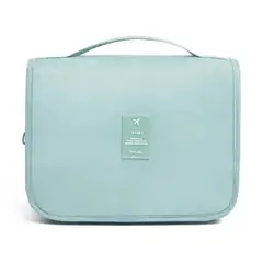 CADU COSMETICS - COSMETIQUERA VIAJERA PARA HOMBRE Y MUJER COLOR AZUL AGUAMARINO