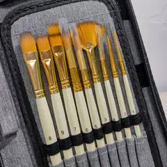TESA - Set de arte pinceles + espátula + espuma. x 17 piezas