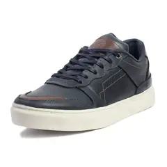 VIAR - Tenis en Cuero Para Hombre Disel Azul