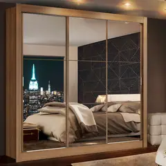 MADESA - Closet Monaco 3 Puertas Corredizas con Espejos