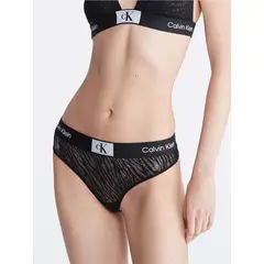 CALVIN KLEIN - Tanga Negra De Encaje - Ck 1996 Para Mujer