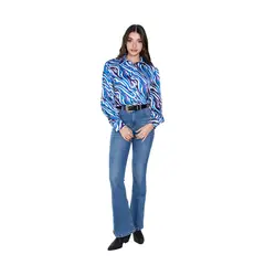 DREAMER - BLUSA CEBRADA MANGA LARGA PARA MUJER