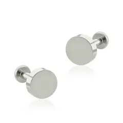 AGHA JEWELRY - Titanio Aretes Piercing Cilindro para Lóbulo