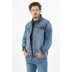 TENNIS - Chaqueta azul con bolsillos laterales para hombre