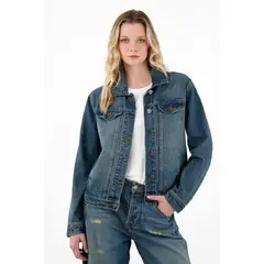 TENNIS - Chaqueta azul en denim para mujer