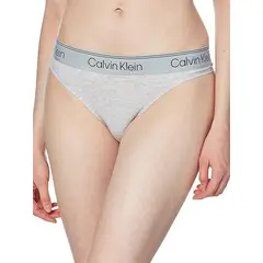 CALVIN KLEIN - Tanga Gris Con Cintura Elástica Gruesa Con Logo