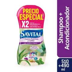 SAVITAL - Shampoo X 510ml + Acondicionador 490ml
