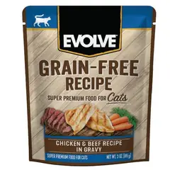 EVOLVE - Cat Grain Free Pouche Pollo Y Res 85gr