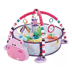 ONE PIXEL - Gimnasio Corral Para Bebe De Hipopotamo Piscina Mas Pelotas