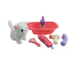 JUGUETERIA EXPRESS - Juguete Mascota Gato Electronico Con Bañera Y Accesorios