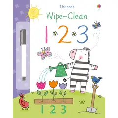 USBORNE - Libro Infantil 1 2 3 Aprendizaje Divertido Borrable Niños