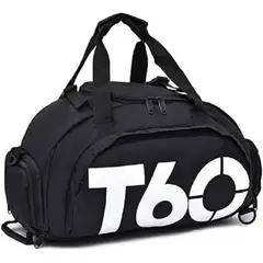 GENERICO - Maleta Morral Impermeable Gimnasio Bolso Deportivo negro T60