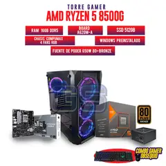 AMD - PC GAMER R5 8500G RAM 16GB DDR5 SSD 512GB M2 BOARD A620M-K + COMBO