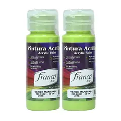 FRANCO ARTE - Pintura Al Frio Verde Manzana 29 X 2 Unidades